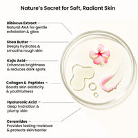 WildOak Pink Hibiscus Sugar Body Scrub | 300g