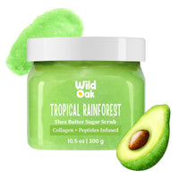 WildOak Tropical Rainforest Sugar Body Scrub | 300gm