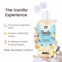 WildOak Vanilla Body Wash | 300ml | Hydrating & Moisturizing Shower Gel