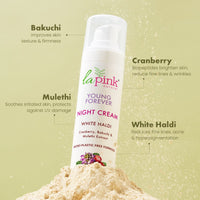 La Pink Young Forever Night Cream With White Haldi for All Skin Types 50 gm