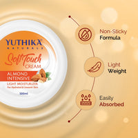 Yuthika Almond Intensive Light Moisturizer Cream 12 Pcs Jar (25ml Each)