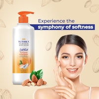 Yuthika Almond Soft Touch Body Lotion for Women & Men, Hydrating, Non-Greasy, (1000ml)
