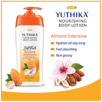 Yuthika Almond Soft Touch Body Lotion for Women & Men, Hydrating, Non-Greasy, (500ml)