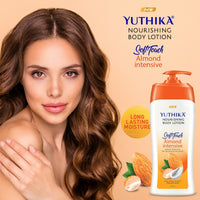 Yuthika Almond Soft Touch Body Lotion for Women & Men, Hydrating, Non-Greasy, (500ml)
