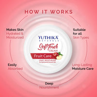 Yuthika Fruit care Light Moisturizer Cream 200ml | Non Sticky, Instant Hydration, Deep Nourishment | For Face, Hand & Body | All Skin Types