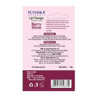 Yuthika Moisturizing Lip Balm – Berry Shine 4.8g | Repairs Dry, Damaged Lips with Natural Oils | Hydrated & Smooth Lips