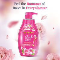 Yuthika Pink Rose Body Wash Shower Gel 750 ml | Gentle Cleanser for Women & Men | Refreshing All Skin Types Care