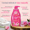 Yuthika Pink Rose Body Wash Shower Gel 750 ml | Gentle Cleanser for Women & Men | Refreshing All Skin Types Care