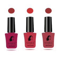 Asmee Premium Nail Polish Lotus Pink | Maple Leaves | Pearl Pink