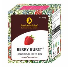 Passion Indulge Handmade Bath Bar Soap Berry Burst Pack of 3