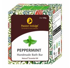 Passion Indulge Handmade Bath Bar Soap Peppermint Pack of 3