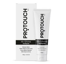 Protouch Hi Shine Toothpaste Teeth Whitening Cavity Prevention and Superior Cleaning 100 gm