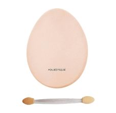 Majestique Flat Oval Makeup Sponge With Dual Side Sponge Stick 1 Piece