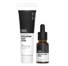 ThriveCo Scalp Care Kit | AHA BHA PHA Exfoliating Scalp Scrub (25ml) & Scalp Vitalizing Serum (10ml)