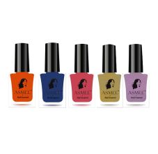 Asmee Classic Nail Polish Magic Orange | Dazzling Blue | Coral Rose | Golden Treasure | Wisteria
