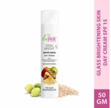 La Pink Ideal Bright Day Cream SPF 15 with White Haldi & Kakadu Plum for Brightened Glass Skin 50 gm