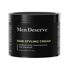 Men Deserve Hair Styling (Medium Hold | Nourishment) Cream for Frizzy and Dull Hair 100 gm