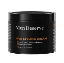 Men Deserve Hair Styling (Strong Hold | Nourishment) Cream for Pompadour Hairstyle 100 gm
