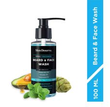Men Deserve Sport Refresh Beard and Face Wash for Complete Refreshment 100 ml