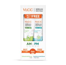 VLCC Acne Defence Tulsi for AM & hydra nourish Aloe Vera for PM Serum Face Wash 300 ml 300 ml