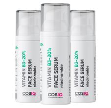 CosIQ Niacinamide Vitamin B3-20% Face Serum, 30ml (Pack of 3)
