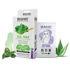 DR.Rashel Tea Tree Nose Pore Strips| 10 Strips & 10 Wipes 35 gm