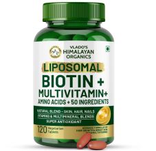 Vlado's Liposomal Biotin 10,000mcg + Multivitamins - Hair, Skin, Nails, 120 Tabs