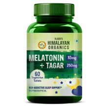 Vlado's Himalayan Organics Melatonin 10Mg + Tagar 250Mg Supplement 60 Tablets