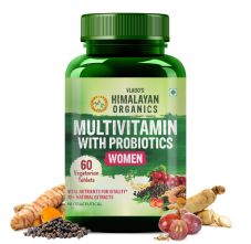 Vlado's Himalayan Organics Multivitamin with Probiotics for Women | 60 Veg Tabs