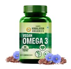 Vlado's Himalayan Organics Omega 3 6 9 Vegan Natural Nutrition Supplement for Muscle, Bone , Heart & Skin - 90 Capsules