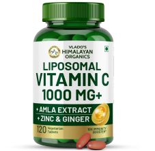 Vlado's Liposomal Vitamin C + Amla, Zinc - Immunity, Skin Glow, 120 Tabs