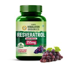 Vlado's HImalayan Organics Resveratrol 255mg with Grape Seed Extract Supplement 60 Capsules