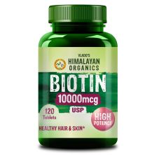 Vlado's Himalayan Organics Biotin 10000Mcg For Healthy Hair And Skin - 120 Tablets