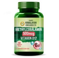 Vlado's Himalayan Organics Vitamin B12 Supplements 500 mcg - Methylcobalamin B12 Vitamin Tablets for Men & Women - 60 Veg Tablets