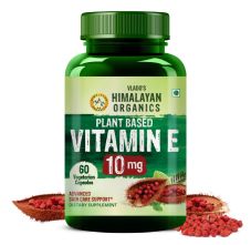 Vlado's Himalayan Organics Plant-Based Vitamin E – 60 Capsules | Antioxidant Supplement for Healthy Skin & Hair