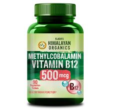 Vlado’s Himalayan Organics Vitamin B12 500mcg – Methylcobalamin Tablets for Energy, Brain, Heart & Nerve Health – 90 Veg Tablets
