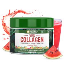 Vlado’s Himalayan Organics Vegan Collagen Powder – Plant-Based Marine Collagen Peptides with Biotin, Hyaluronic Acid, Vitamin C & E – 100g Watermelon Flavor