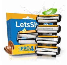 LetsShave Pro 4 Shaving Blade for Men  (Pack of 4)