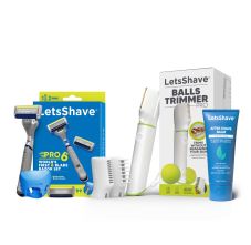  LetsShave Balls Trimmer With Shaving razor and After shave Balm100ml Combo for Men