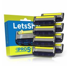 LetsShave Pro 5 Shaving Razor Blade for Men (pack of 8)