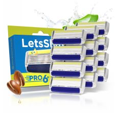 LetsShave Pro 6 Plus Shaving Razor Blade for Men Pack Of 12