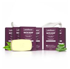 LetsShave Hydrating Bath Soap with Pomegranate & Grape Seed Extract (120g x 6), Pack of 4 + 2 Free Soaps 750 gm