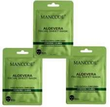 Mancode Aloevera Facial Sheet Mask 25ml Pack of 3