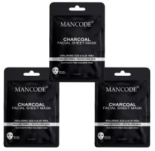 Mancode Charcoal Facial Sheet Mask 25ml Pack of 3
