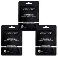 Mancode Vitamin C Facial Sheet Mask 25ml Pack of 3