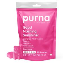 Purna Gummies Good Morning Sunshine Multivitamin Strawberry 30 Gummies