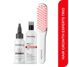 Protouch LED Hair Comb & Hair Growth Oil Combo for Hair Fall & Dandruff Pack of 3