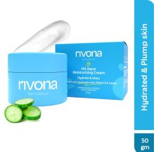Rivona Naturals HA Aqua Moisturizing Cream with 2% Hyaluronic Acid for Dry Skin 50gm