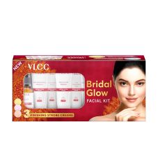 VLCC Bridal Glow Facial Kit For De-Tans, Rejuvenates And Brightens Skin 50 gm