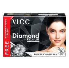 VLCC Diamond Facial Kit With Free Rose Water Toner For Skin Purifying Facial 400 gm
